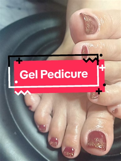 Gel Pedicure Gilter 🩷 #beauticianlife💅 #nailtechMY #nailartist #nailtechMatunggongKudat #facial