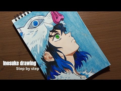 drawing Inosuke Hadhibira step by step💙