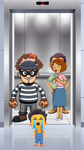 Elevator overload #shorts #animation #english #usa #funny #shortsvideo #cartoon #comedy