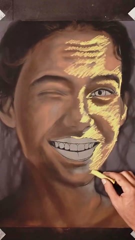Hyper realistic winking girl portrait with amazing detail