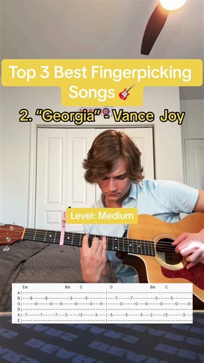 Top 3 Best Fingerpicking Songs 🎸 #guitartok #beginnerguitar #guitarlesson #guitartutorial