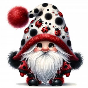 Ladybug Gnomes Clipart Bundle: Flowers PNG Graphics (commercial Use) - Etsy
