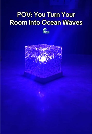 This LED Light Projects Ocean Waves All Around Your Room! What a Find! ✨ Super relaxing at home! tag someone that would fall asleep to this 😍 #ledlight #ocean #waves