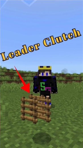 Minecraft Ladder Clutch 😂 #shorts #minecraft #minecraftmemes