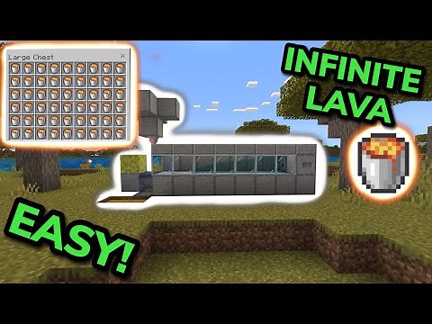 SIMPLE INSTANT LAVA FARM TUTORIAL in Minecraft Bedrock (MCPE/Xbox/PS/Switch/PC)