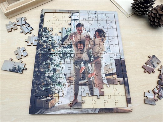 Personalized Photo Jigsaw Puzzle: Custom Wooden Puzzle Gift - Etsy UK