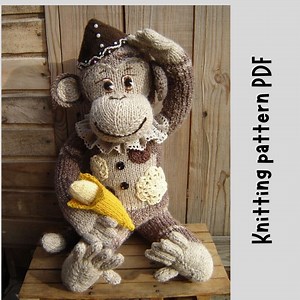 Vintage Style Monkey Knit Pattern - Cute Baby Shower or Birthday Gift - Etsy UK