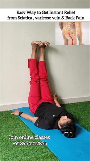 Simple Exercise to Fix Sciatica Pain & Boost Circulation !! #sciatica #yoga #stressrelief #fitness