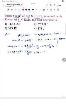 Enthalpy of neutralization of H2SO4 thermodynamics class xi chemistry by Nagendra Kumar sir