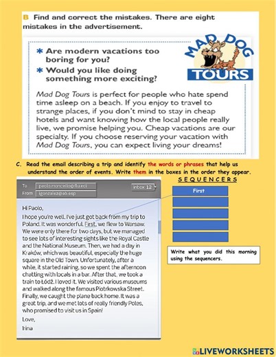 A2.2 U5.2 verb patterns: verb   ing or verb   infinitive online exercise for