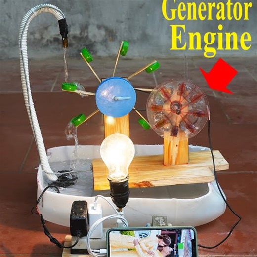 How I Make A Small Permanent Hydroelectric Generator At Home | Balcony & Garden