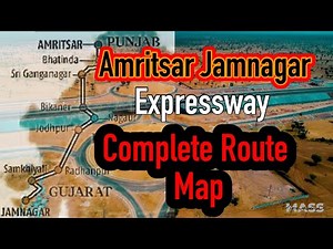 Satellite view of Amritsar Jamnagar expressway | complete route map