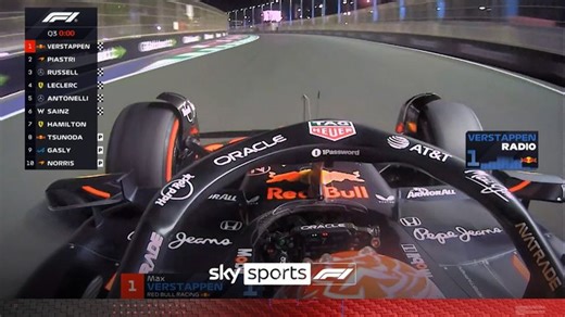 Saudi Arabian GP: Max Verstappen pips Oscar Piastri to pole in Saudi Arabia