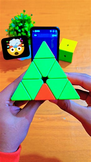 Solving My Pyraminx Cube 🤯 #rubikscube #solving #shorts 🤩🤩