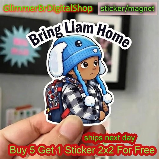 Bring Liam Home Sticker | Missing Child Awareness Decal - Etsy