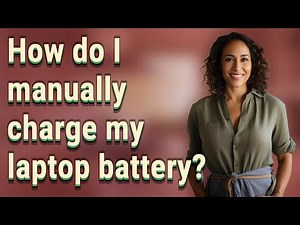 How do I manually charge my laptop battery?
