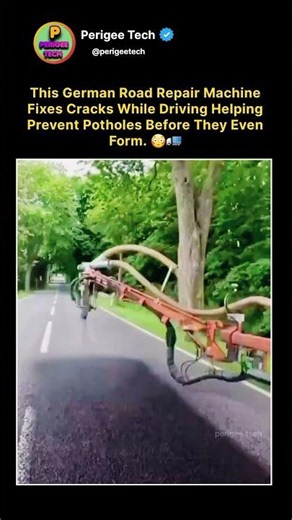 Germany's Road Repair Machine Works While Driving 😳🛣️