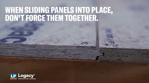 When installing LP Legacy® Premium Sub-Flooring, it’s important to ensure proper spacing between panels. Save this quick tip for your next project. | LP Building Solutions for Professionals