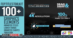 دانلود پروژه آماده فاینال کات پرو : تایتل FCP Titles Toollkit – تایم کد