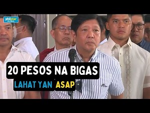 'Pababa na ng pababa' Bongbong Marcos sa 20 pesos na bigas