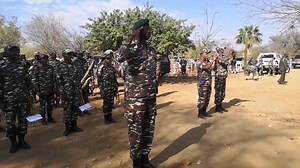 Windhoek, 05 October 2019: The late Lt Col (rtd) Josephat "Nandos" Mbako, former Commanding Officer Signal Regiment was laid to rest today at Pioneerspark Cemetery. He was sent off in a military tradition with 6 Volleys, Last Post and Reveille. May his soul rest in eternal peace! | The Ministry of Defence and Veterans Affairs