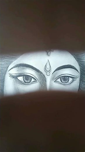 Durga Maa ki ankhen 👀😍❤️ #durgamata #sketch #drawing