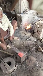 forging and hammering with power hammer #abid lohar