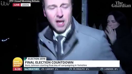 Boris Johnson ducks into refrigerator to dodge reporters