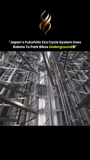 science and technology on Instagram: "Japan’s Eco Cycle system is revolutionizing urban cycling with underground robotic bike parking. In crowded cities where space is limited, traditional bike racks clutter streets and sidewalks, making cycling less convenient. Eco Cycle solves this problem by combining cutting-edge robotics, efficiency, and sustainability in a compact, sleek design. Cyclists simply roll their bikes to a small above-ground kiosk, scan an IC card, and let the system take over. A