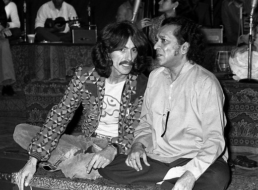 Watch Ravi Shankar teach George Harrison sitar in 1968