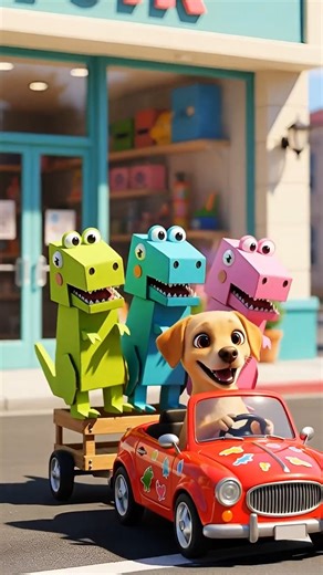 Puppy Buys 3 T-Rex Costumes and Throws a Dino Dance Party! 🐾🦖❤️