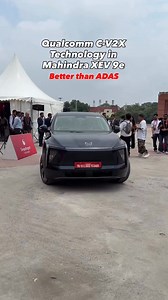 4.4K views · 68 reactions | #ADAS replacement is here. #Qualcomm India demonstrated C-V2X (Cellular Vehicle-to-Everything), its a technology that enables vehicles to communicate with each other, infrastructure, and other road users using #cellular communication. It has higher range than ADAS and #Mahindra is the first company to use this technology. #Snapdragon #AutoDay #NamasteCar #XEV9e | NamasteCar | Facebook