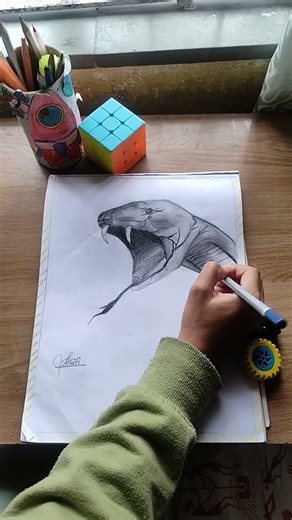 cobra snake drawing #whowillbemylifepartnerta #subscriber #music