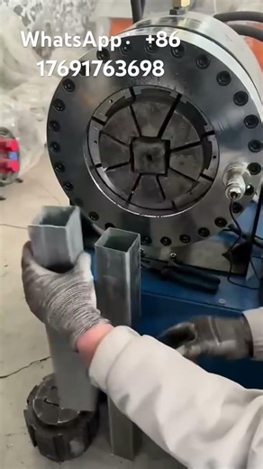 Manufacturer of square pipe necking machine #machine