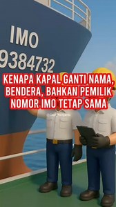 7.1K views · 1.2K reactions | Kenapa nomor IMO kapal nggak pernah berubah meskipun ganti nama atau bendera? Karena itu identitas permanen kapal, wajib sejak 1996 lewat SOLAS XI-1/3. Nomor ini nempel seumur hidup kapal — buat cegah penipuan dan bantu pelacakan global. Satu kapal, satu nomor. Selamanya. #IMONumber #MaritimeFacts #SafetyAtSea | Heriyanto | Facebook