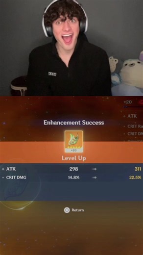 Luckiest artifact rolls I've ever had. #genshinimpact #genshin