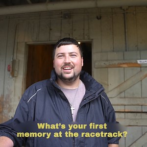 Matthew Christian shares his first memory at the racetrack, and how it shaped everything that came after. What’s your first memory at the track? | The Real Players Inside The Backstretch