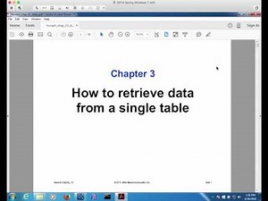 Lecture: Murach 2e Chapter 3