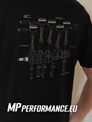 Exploded View Volvo Engine T-Shirt Design