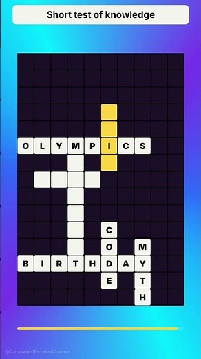 Daily Crossword Puzzles - General Knowledge Trivia Quiz Shorts (2026-09-10)
