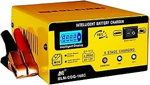 6V and 12V Car Battery Charger, 15A Smart Battery Trickle Charger Maintainer, Pulse Repair Deep Cycle Battery Charger Automotive Desulfator for Car Motorcycle Truck Boat Lawn Mower Lead Acid Batteries