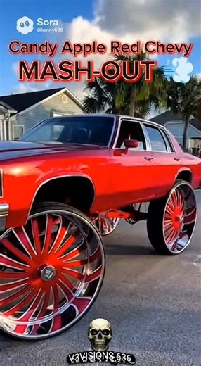 Candy Apple Red Chevy Mash-Out💨 #youtubeshorts #viral #viralshorts #fyp #automobile #car
