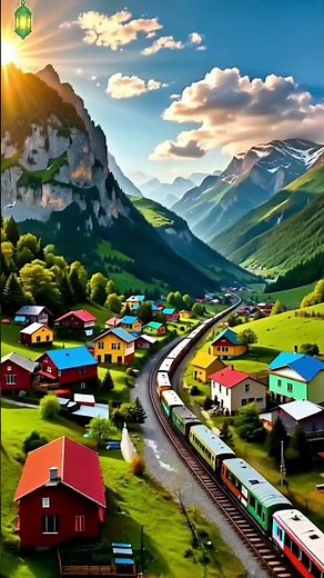 Beautiful Mountain Village View | Relaxing Nature Scenery | 8K HDR