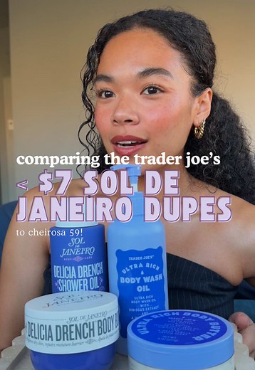 sol de janeiro 59 for LESS than $7? 👀✨🛒 Trader Joe’s limited-edition ultra rich body butter ultra rich body wash oil are trulyyyyy GREAT sol de janeiro cheirosa 59 dupes 🫧✨🧈 we love affordable bodycare options!! #traderjoes #soldejaniero #cheirosa59 #traderjoesdupe #affordablebodycare