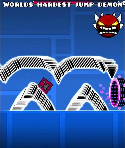 Geometry dash: Worlds Hardest jump Extreme Demon #shorts