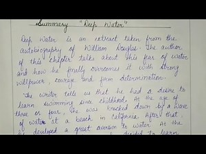 Summary of Deep Water class 12 in Hindi Flamingo book | Deep water in hindi