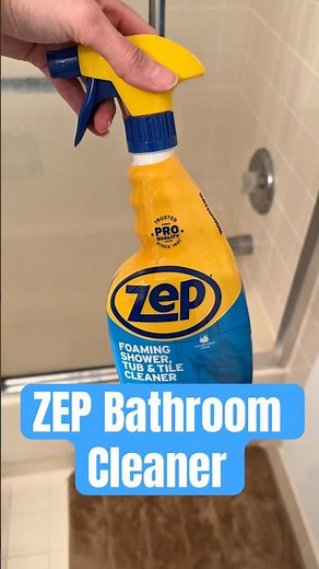 ZEP Foaming Shower Cleaner - Before and After!🧼 #shorts #beforeandafter #bathroomcleaner