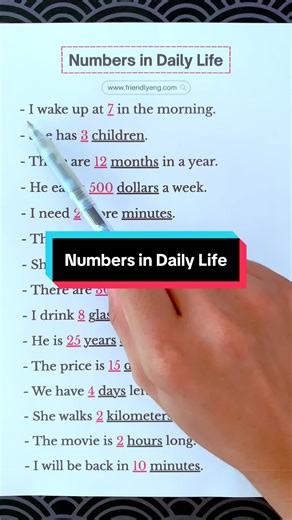 Numbers are everywhere! Practice using them in real English sentences today. 🔢 #learnenglish #numbersinenglish #englishpractice #dailyenglish #englishforbeginners