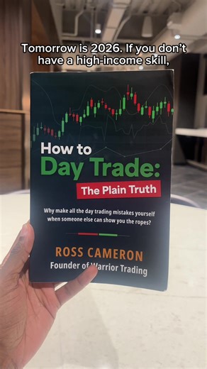 Tomorrow is 2026. Skills pay the bills—not titles, not degrees. If you’ve ever thought about learning trading, this is one of the best beginner books to start with. Ross Cameron keeps it honest—no fluff, no fantasies, just the real fundamentals most people skip. Learn a skill. Build leverage. Play the long game. 📈 #DayTrading #LearnTrading #HighIncomeSkills #FinancialEducation #BeginnerTrader #MoneyMindset #WealthBuilding #SkillBasedIncome #StockMarketEducation #EntrepreneurMindset #CapCut