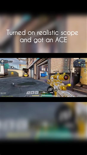 Ace with realistic scope turned on in codm #gaming #codm #shorts #viral